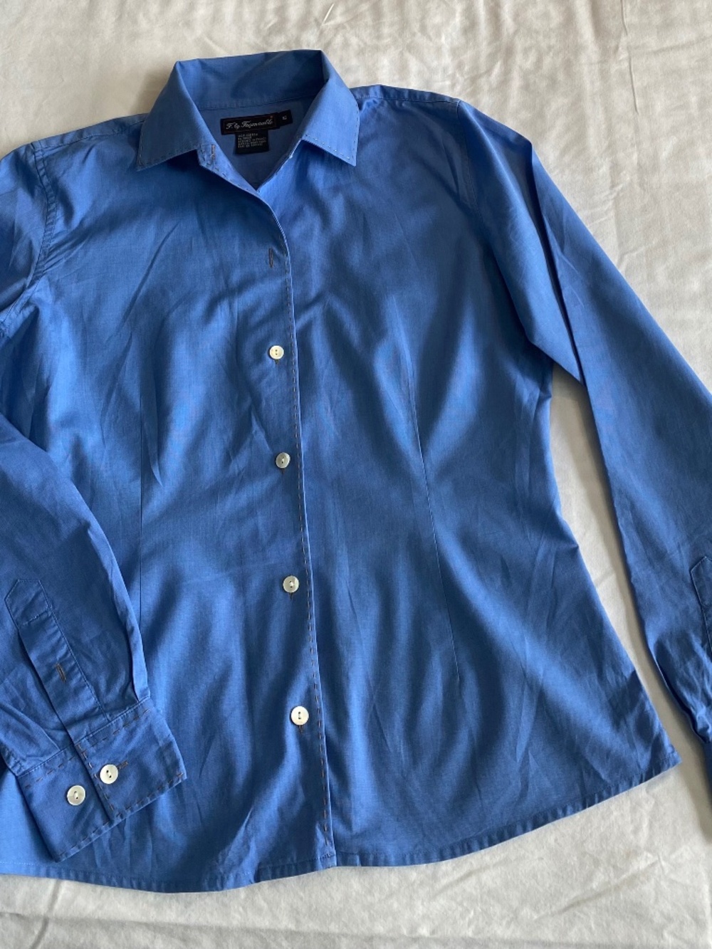 Vintage Blouse with Detail Stitching by F. Faconnable